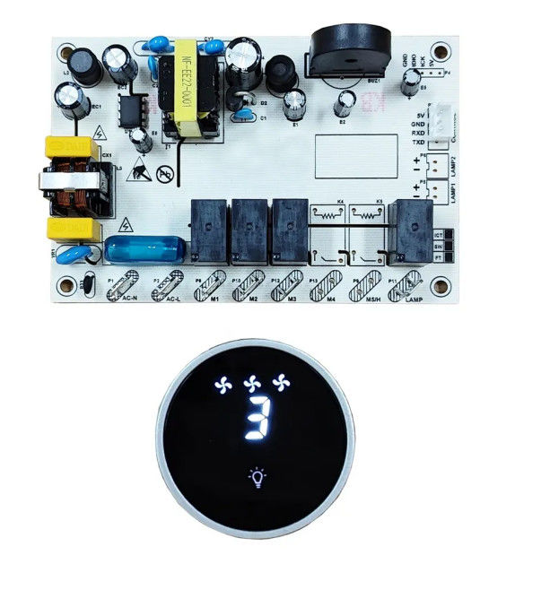 Pannello di controllo con pulsante elettronico con interruttore a contatto con retro luce di cucina